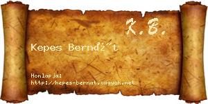 Kepes Bernát névjegykártya
